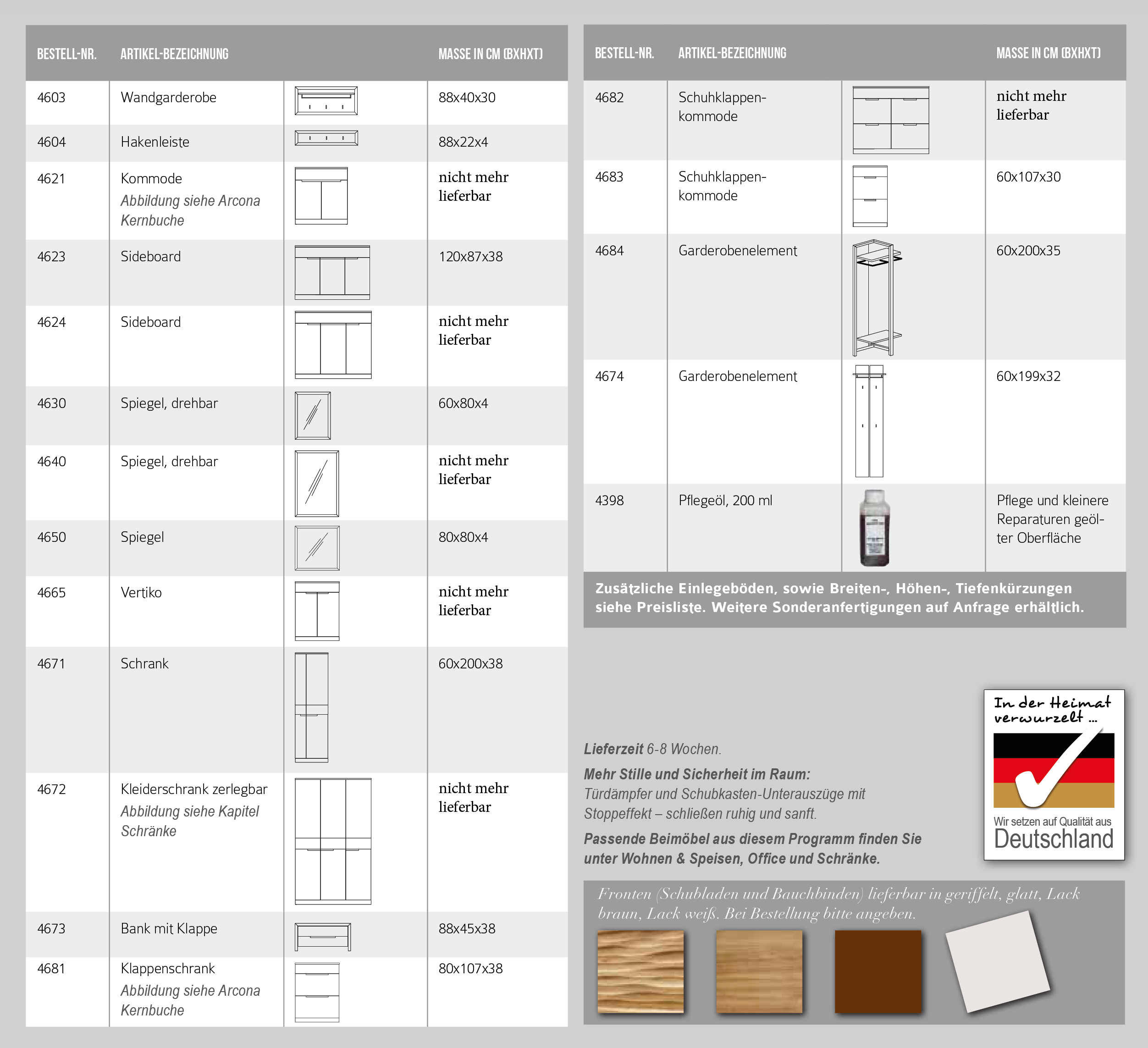 Garderobe Arcona Wildeiche
